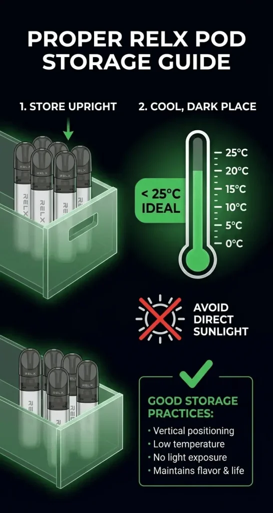 Relx pod storage guide