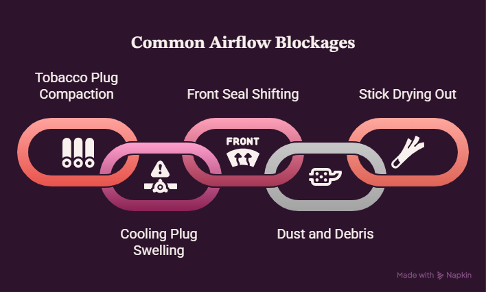 Why Your TEREA Stick Feels Blocked (and How to Fix It): A UAE Vaper's Guide 1 Why the Airflow Path Gets Blocked - visual guide
