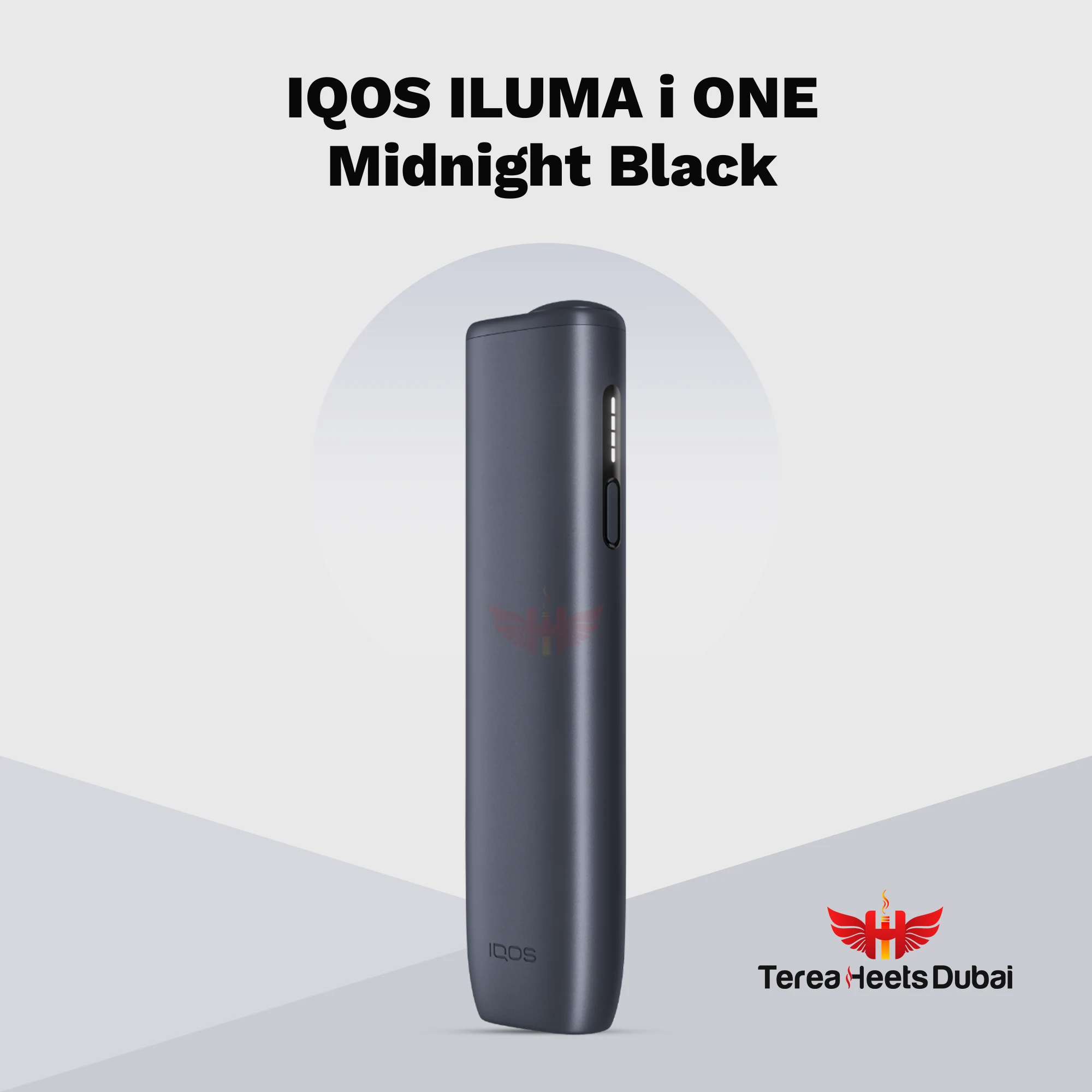 IQOS ILUMA i One Midnight Black 1 IQOS ILUMA i One Midnight Black heated tobacco system with compact construction and distinctive dark exterior for TEREA sticks