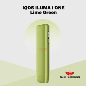 Home 24 IQOS ILUMA i One Lime Green portable device with a smooth finish, bright color, and modern minimalist design in Dubai