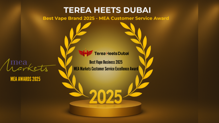 TEREA HEETS DUBAI Best Vape Brand 2025 – MEA Customer Service Award Winner