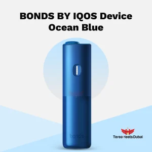 IQOS BONDS Ocean Blue heated tobacco device showcasing its compact body and Ocean Blue finish in Dubai